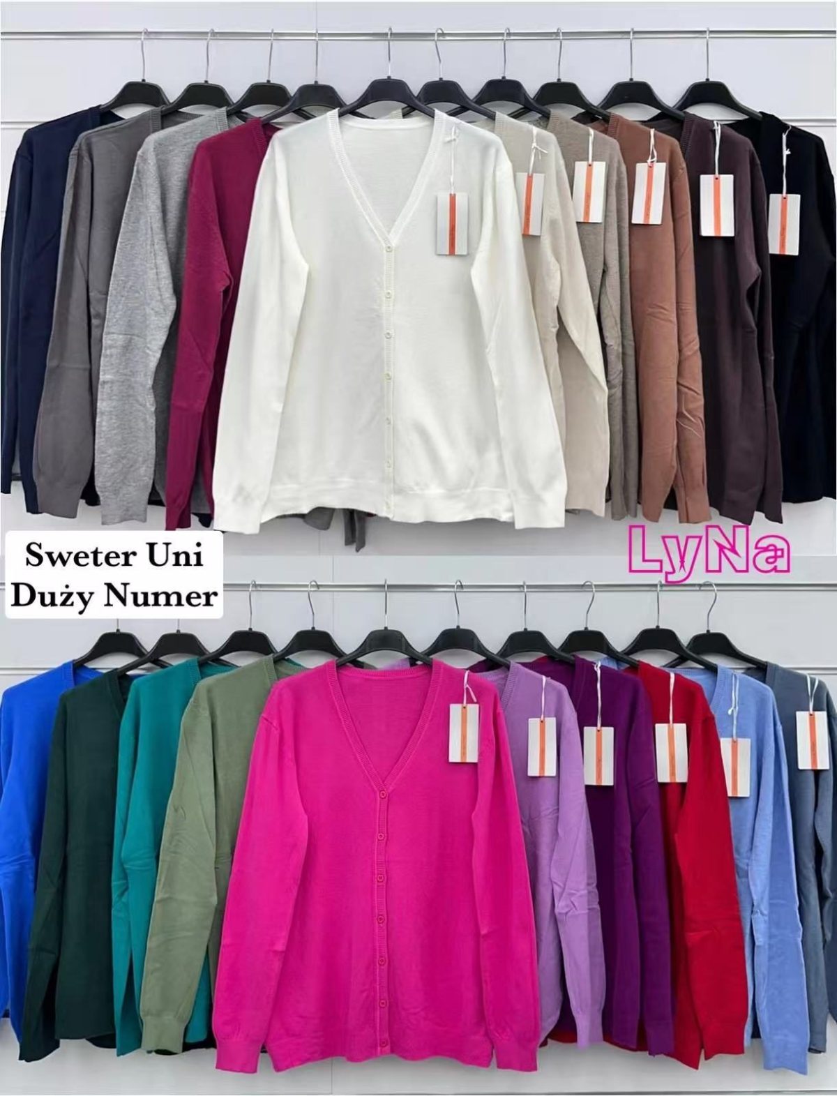Swetry Damskie wloskie _size uni_ paczka 6szt_ mix kolor 7022024