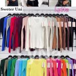Swetry Damskie wloskie _size uni_ paczka 6szt_ mix kolor 7022029