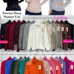 Swetry Damskie wloskie _size uni_ paczka 6szt_ mix kolor 7022035
