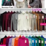 Swetry Damskie wloskie _size uni_ paczka 6szt_ mix kolor 7022036
