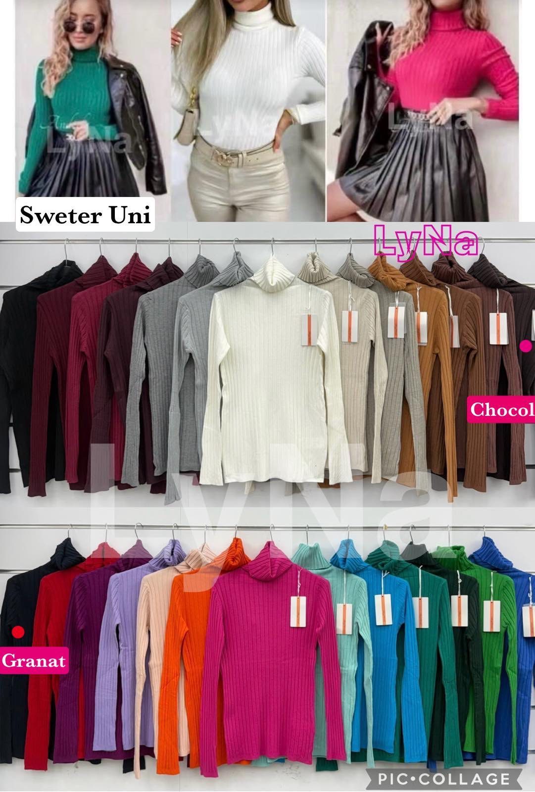 Swetry Damskie wloskie _size uni_ paczka 6szt_ mix kolor 7022036