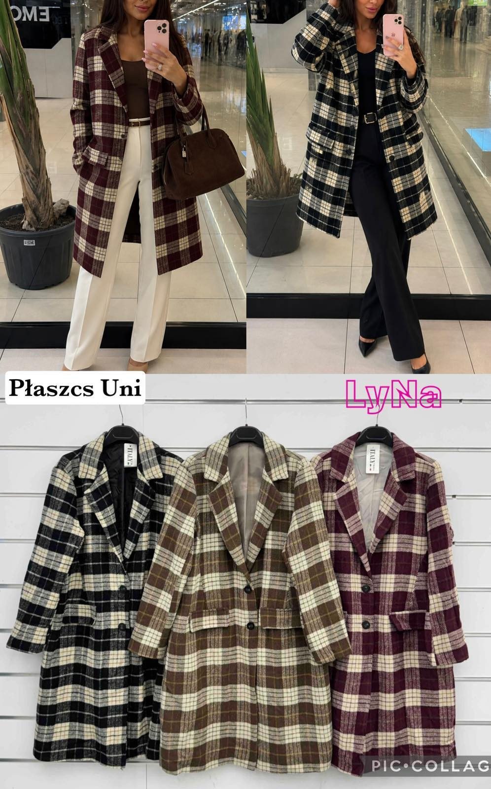 Płaszcz Damskie wloskie _size uni_ paczka 6szt_ mix kolor 7022039