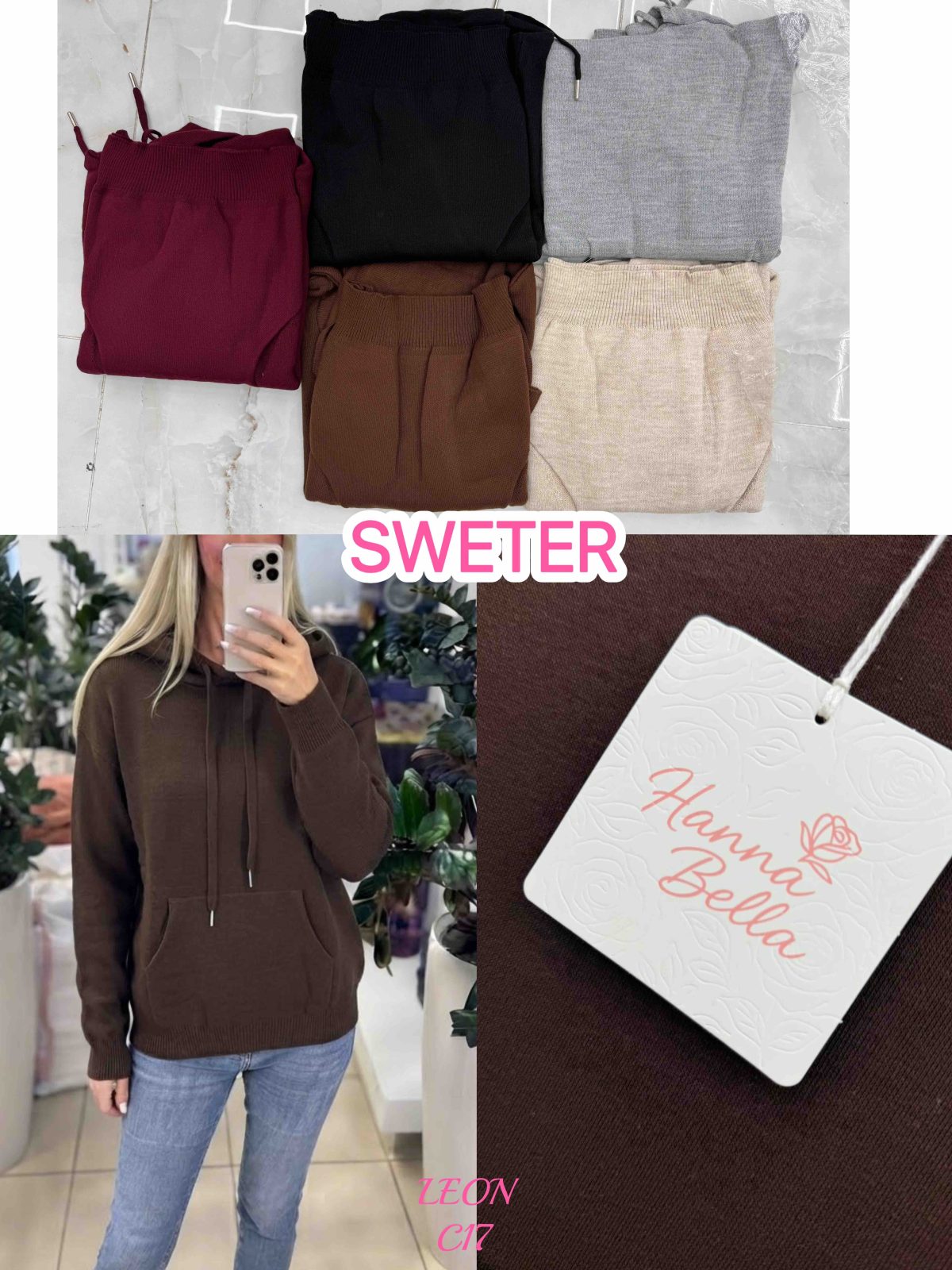 Swetry Damskie _size uni_ paczka 6szt_ mix kolor 7021929