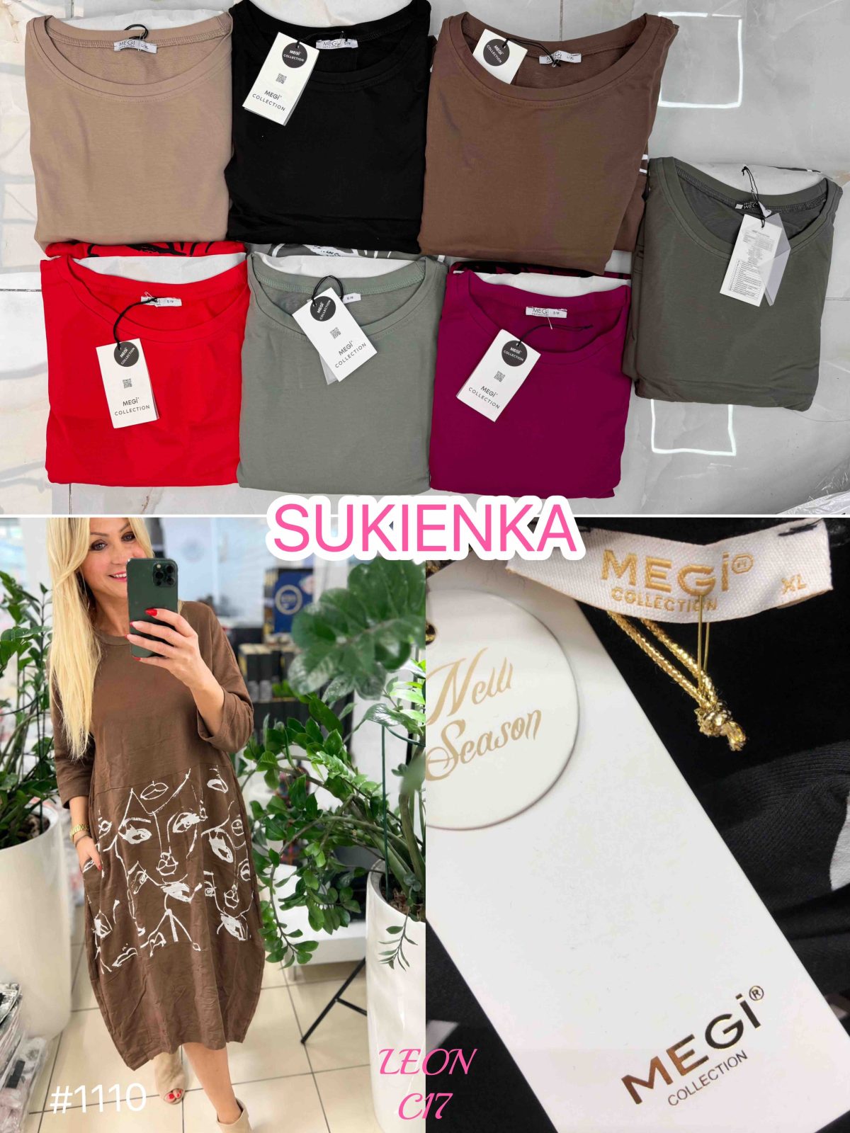 Sukienki Damskie TURECKA _size uni_ paczka 6szt_ mix kolor 7021954