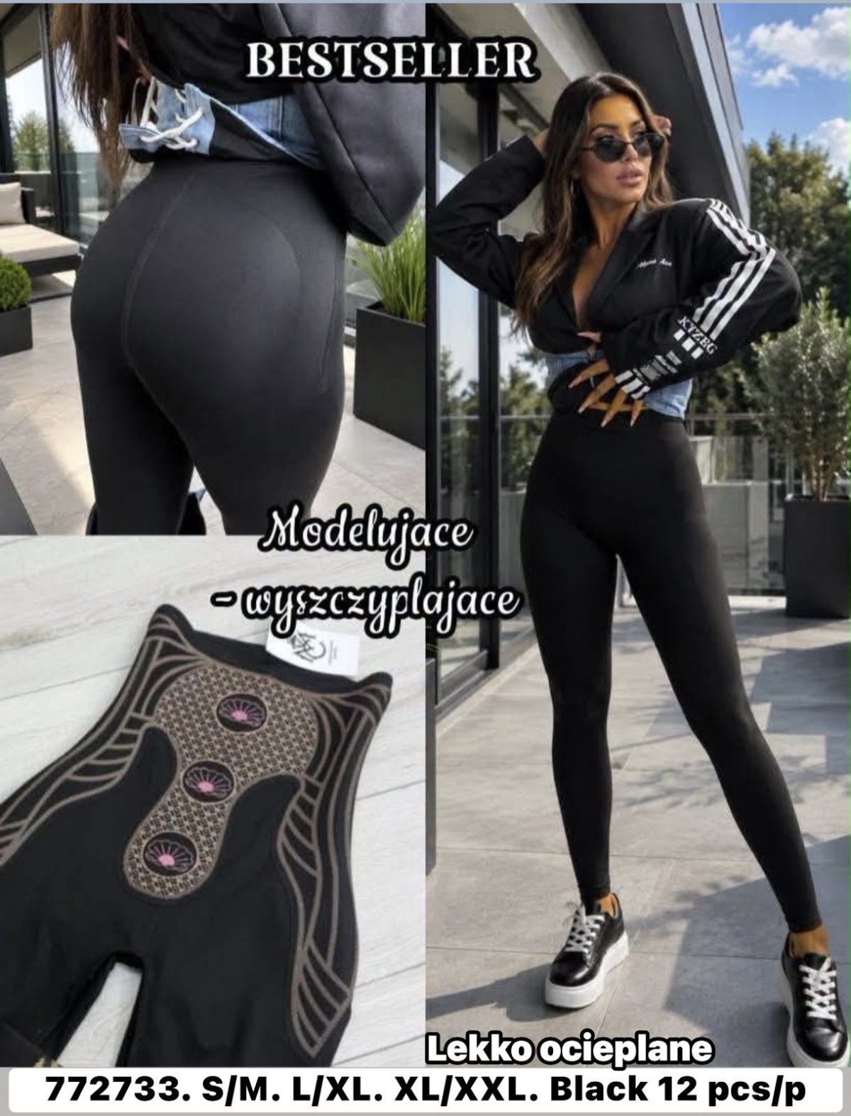 Legginsy/Getry Damskie _size s-2xl_paczka 12szt_1 kolor 6129814