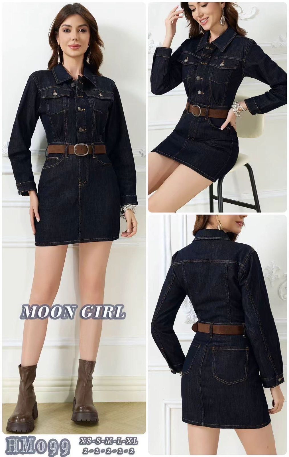 Sukienki Jeansowe Damskie _ size XS-XL _paczka 10szt_ 5099914