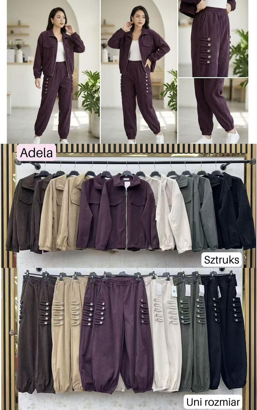 Komplety Damskie wloskie _size uni_ paczka 6szt_ mix kolor 7569149