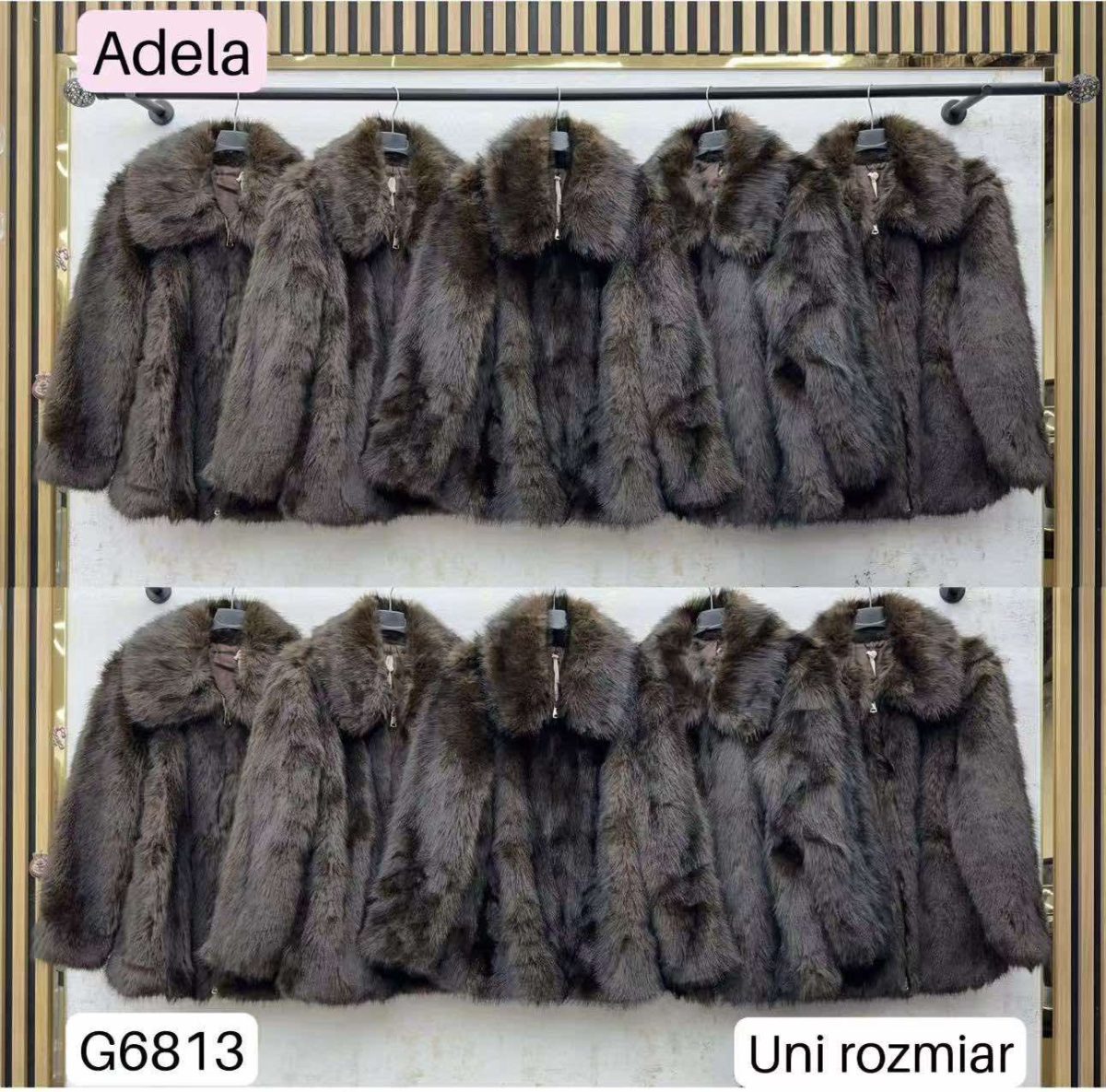Futro Damskie wloskie _size uni_ paczka 6szt_ mix kolor 7569151