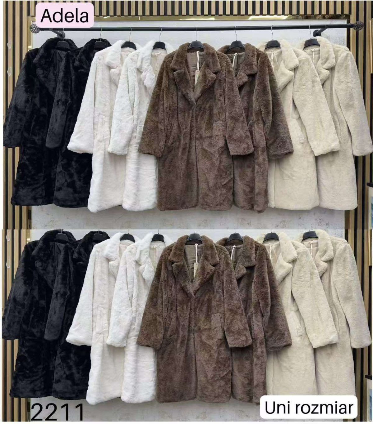 Futro Damskie wloskie _size uni_ paczka 6szt_ mix kolor 7569154