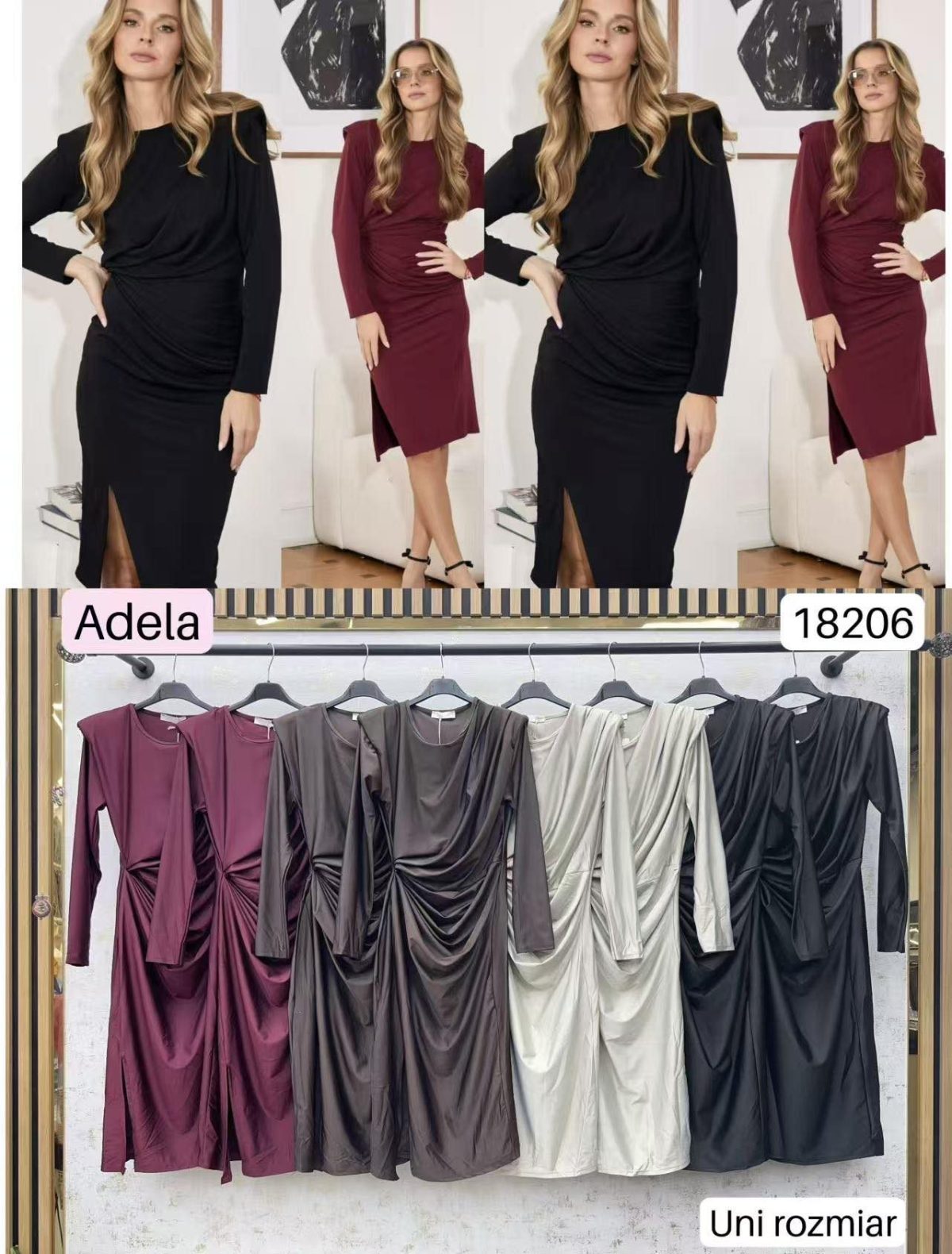 Sukienki Damskie wloskie _size uni_ paczka 6szt_ mix kolor 7569158