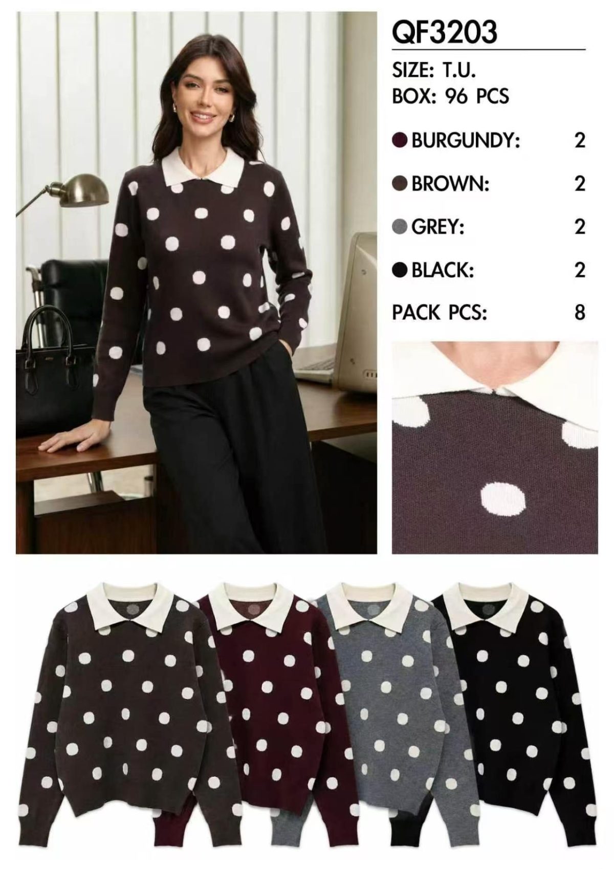 Swetry Damskie wloskie _size uni_ paczka 10szt_ mix kolor 7569177
