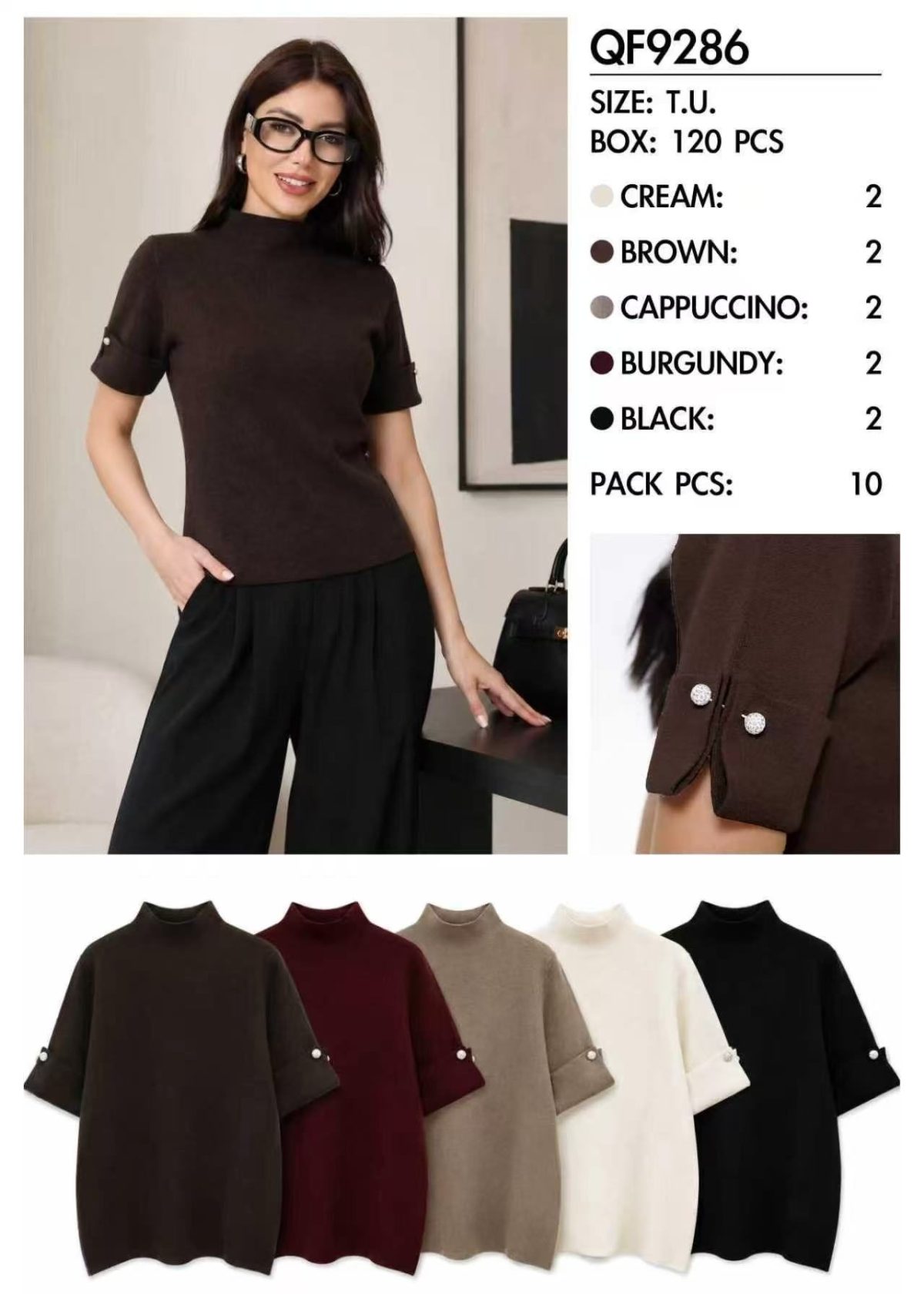 Swetry Damskie wloskie _size uni_ paczka 10szt_ mix kolor 7569181