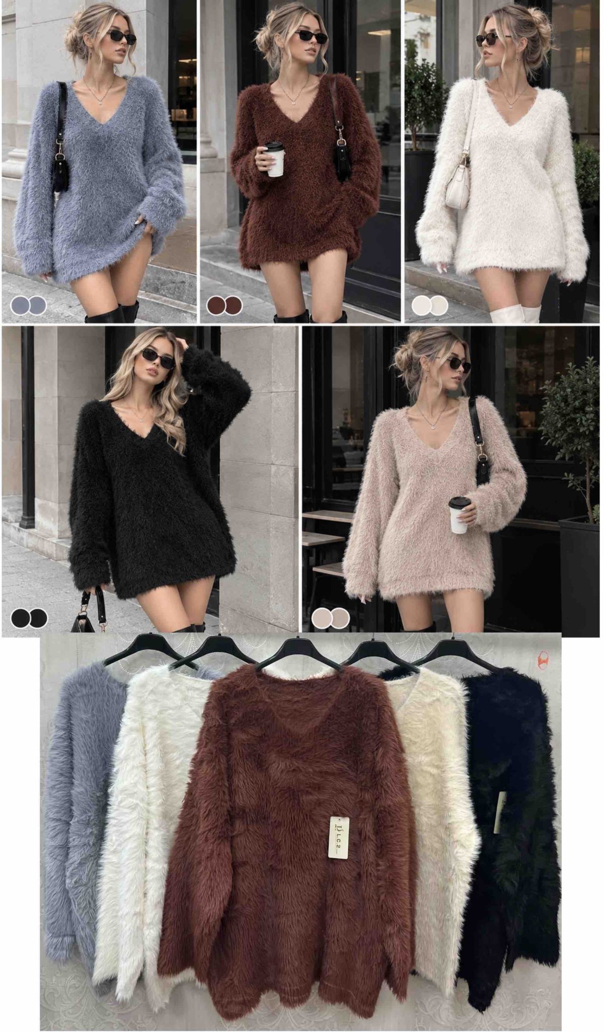 Swetry Damskie wloskie _size uni_ paczka 12szt_ mix kolor 7569184
