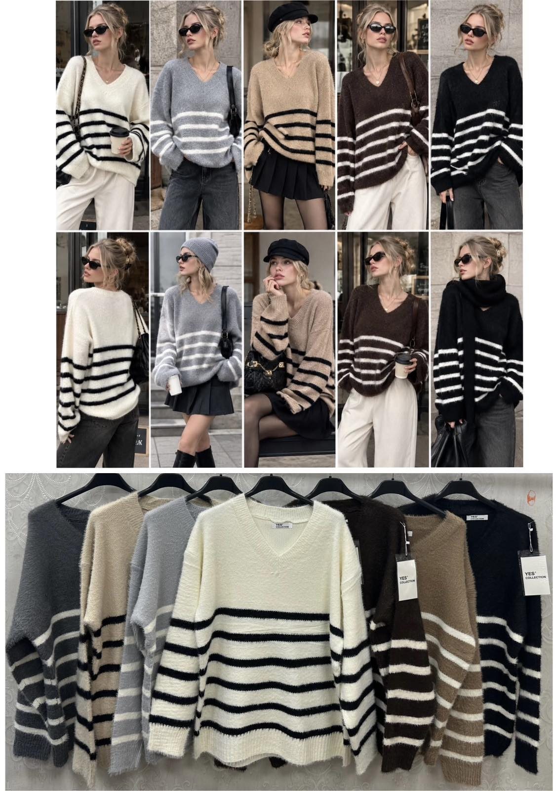 Swetry Damskie wloskie _size uni_ paczka 12szt_ mix kolor 7569187