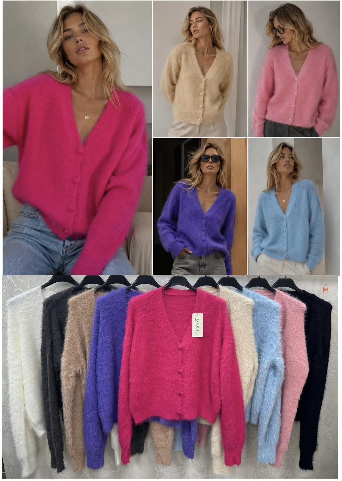 Swetry Damskie wloskie _size uni_ paczka 12szt_ mix kolor 7569189