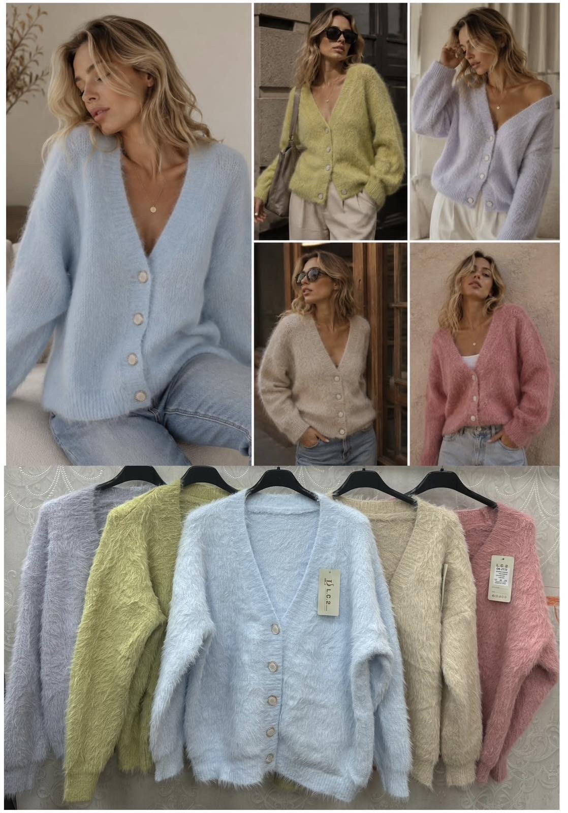 Swetry Damskie wloskie _size uni_ paczka 12szt_ mix kolor 7569190