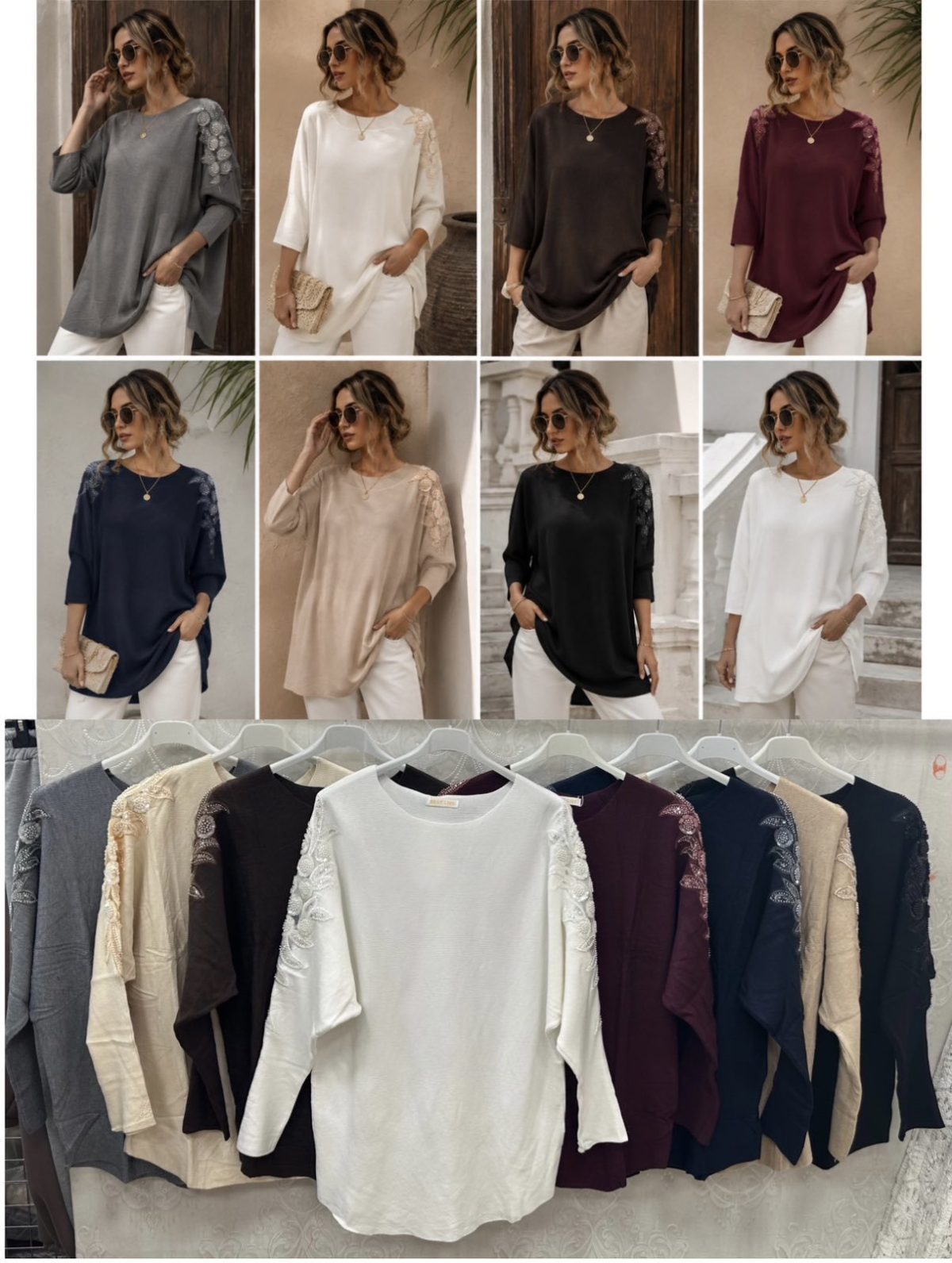 Swetry Damskie wloskie _size uni_ paczka 12szt_ mix kolor 7569193