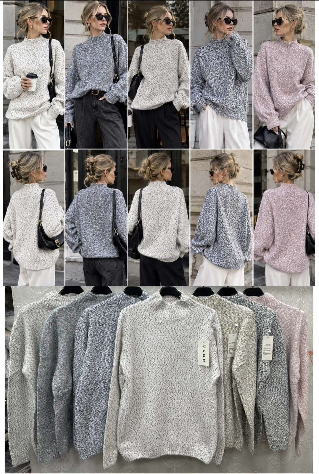 Swetry Damskie wloskie _size uni_ paczka 12szt_ mix kolor 7569205