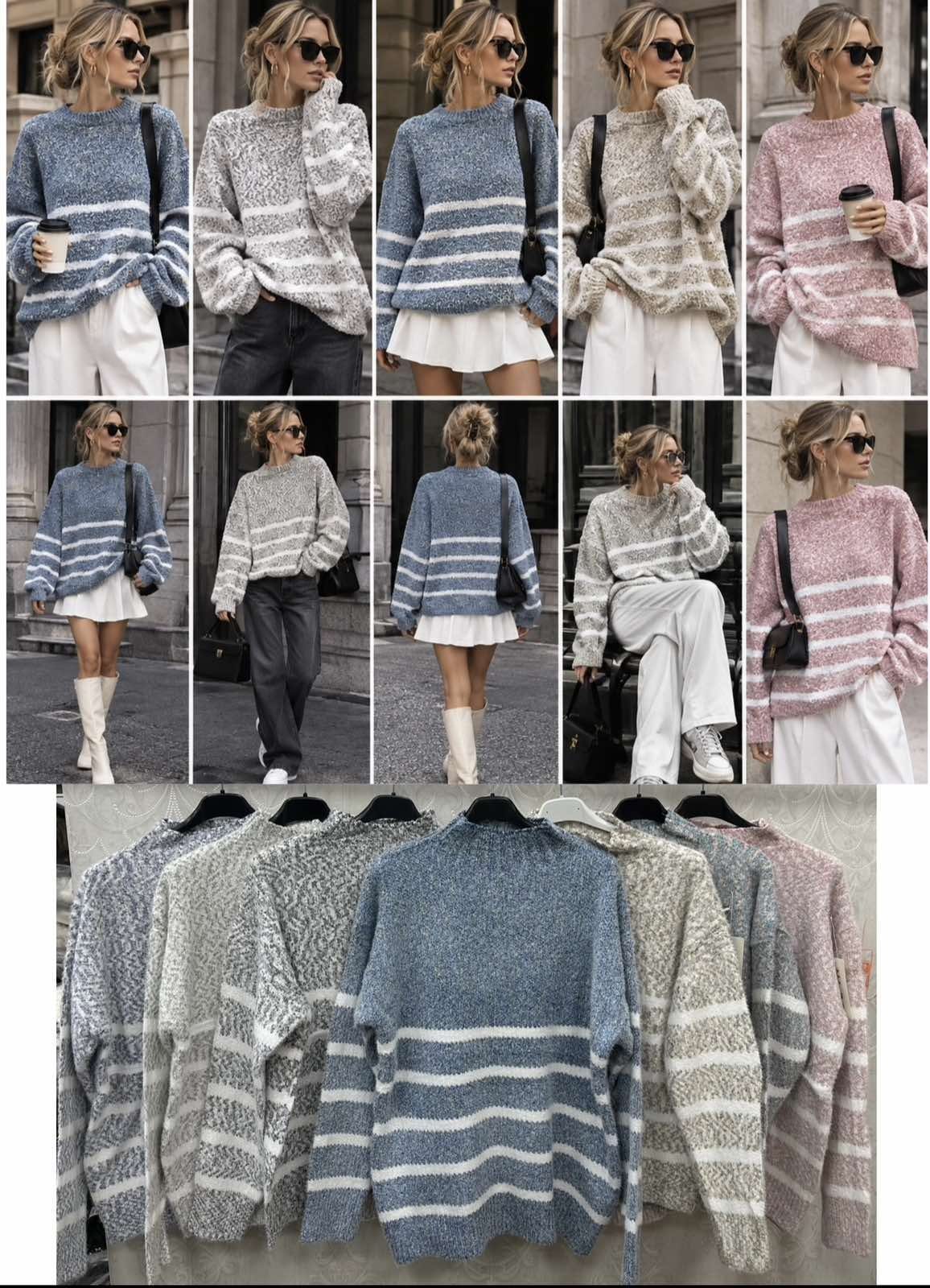 Swetry Damskie wloskie _size uni_ paczka 12szt_ mix kolor 7569211