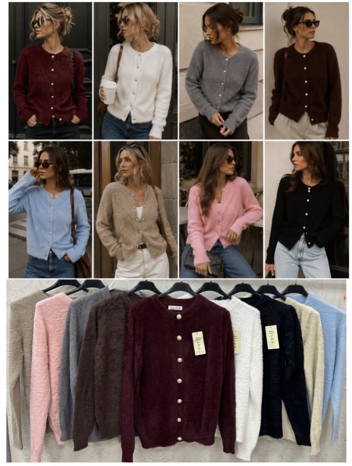 Swetry Damskie wloskie _size uni_ paczka 12szt_ mix kolor 7569213
