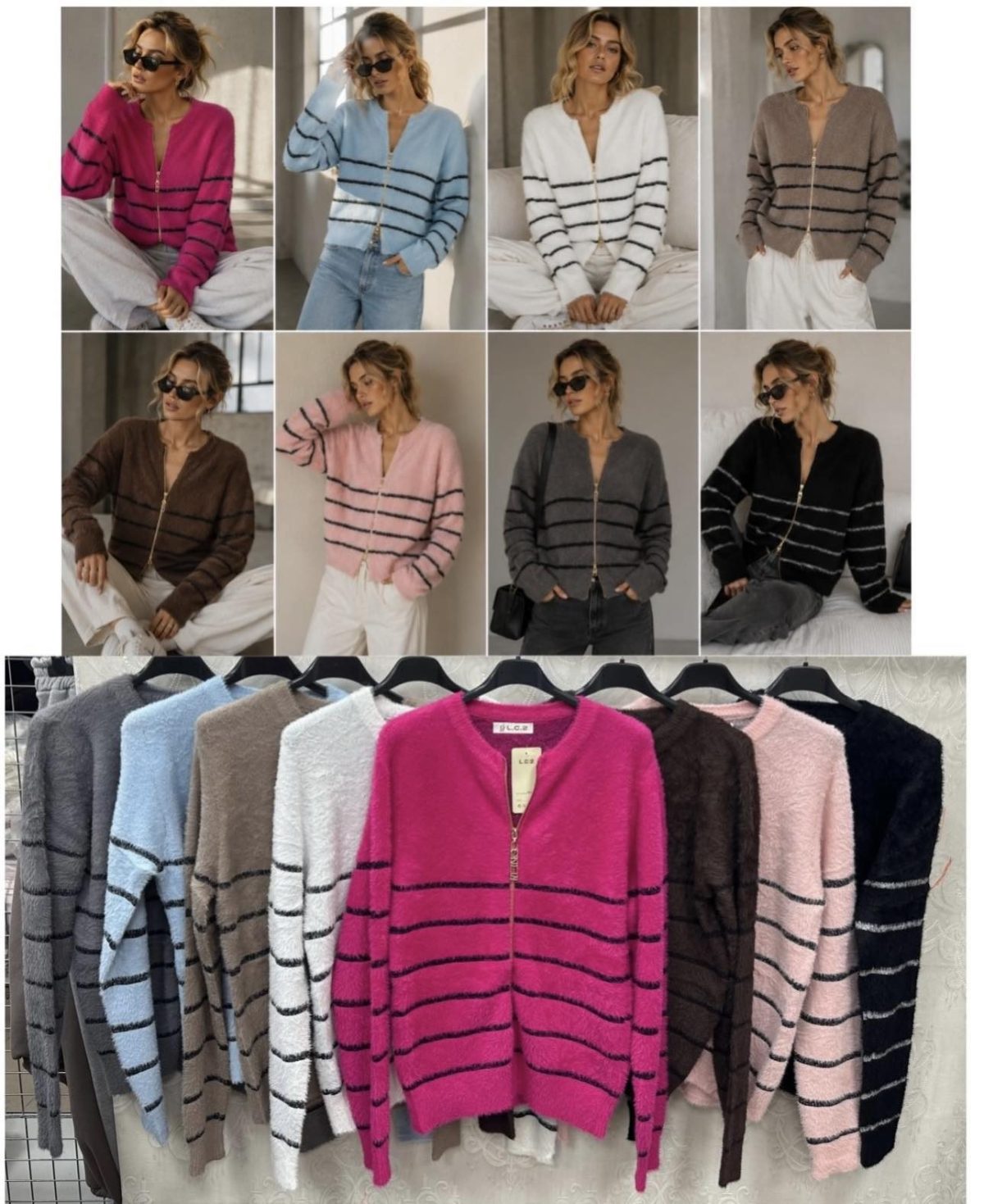 Swetry Damskie wloskie _size uni_ paczka 12szt_ mix kolor 7569216