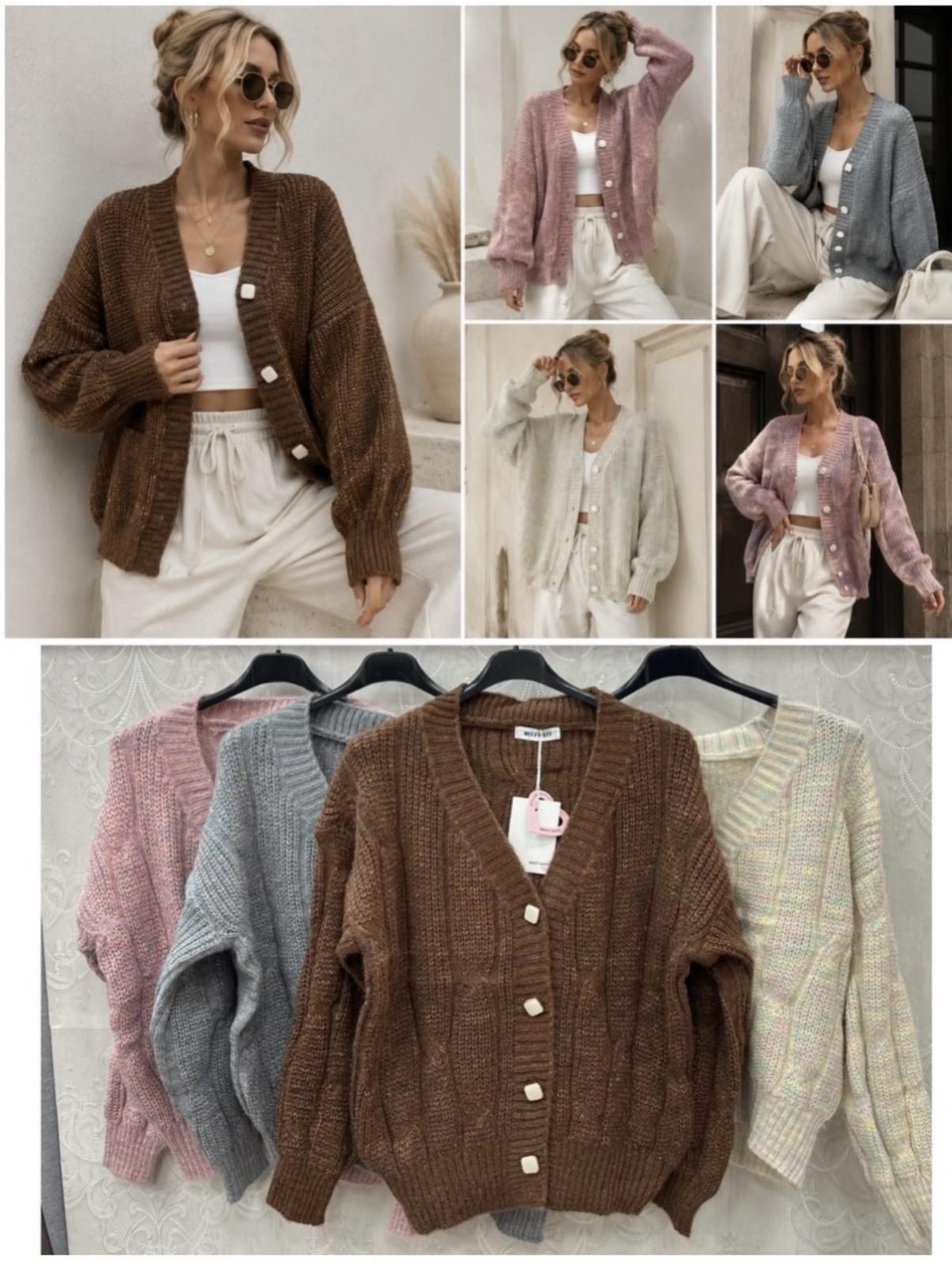 Swetry Damskie wloskie _size uni_ paczka 12szt_ mix kolor 7569220