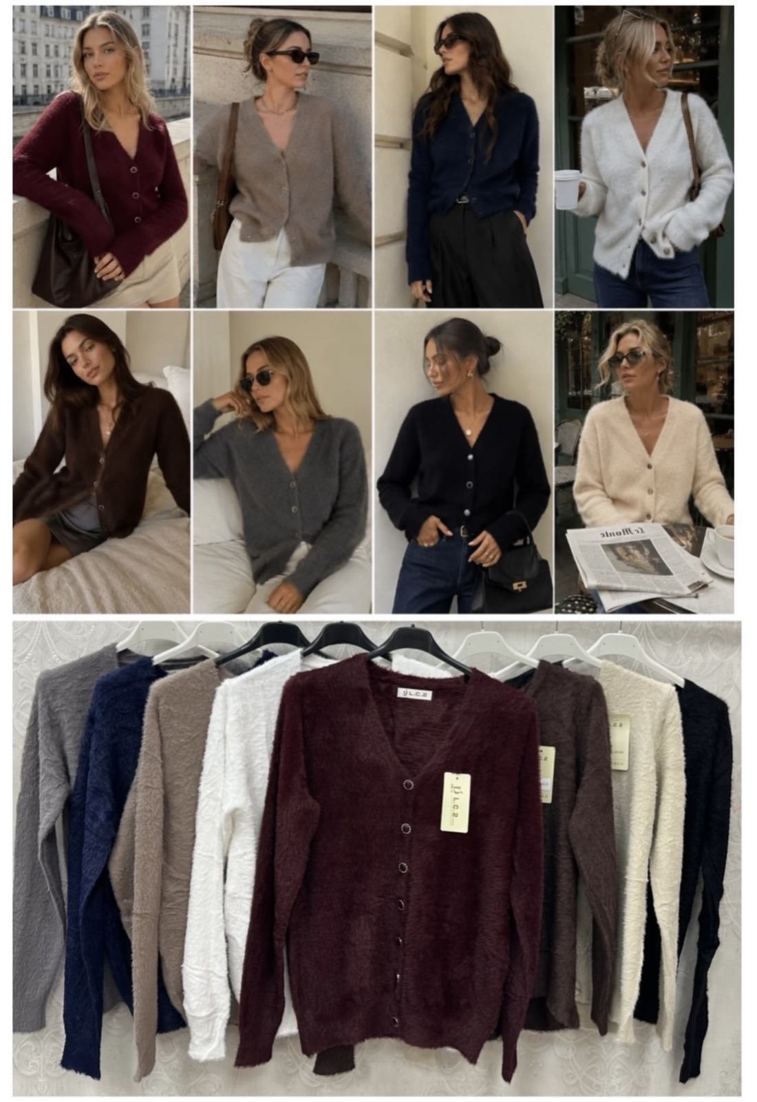 Swetry Damskie wloskie _size uni_ paczka 12szt_ mix kolor 7569222