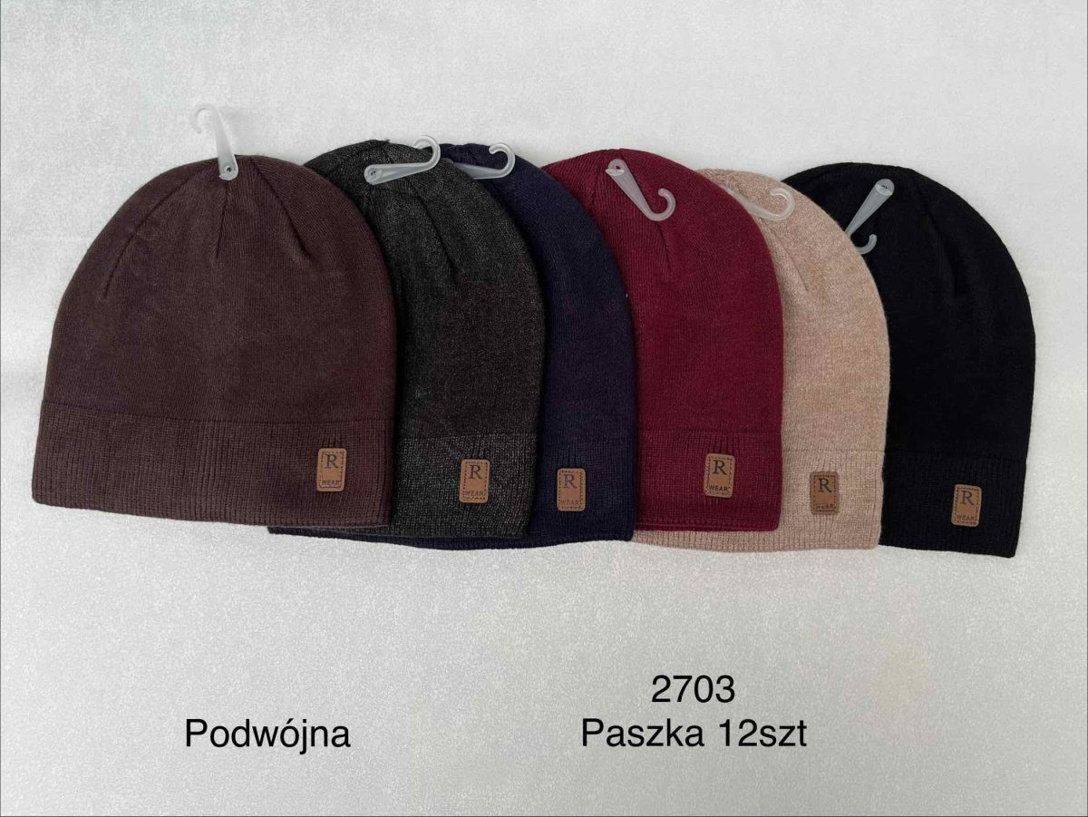 Czapki Damskie_ paczka 12szt _mix kolor 9854353