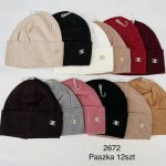Czapki Damskie_ paczka 12szt _mix kolor 9854354