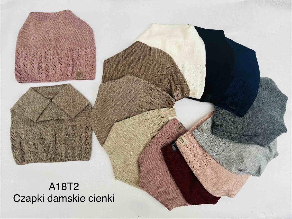 Czapki Damskie_ paczka 12szt _mix kolor 9854365