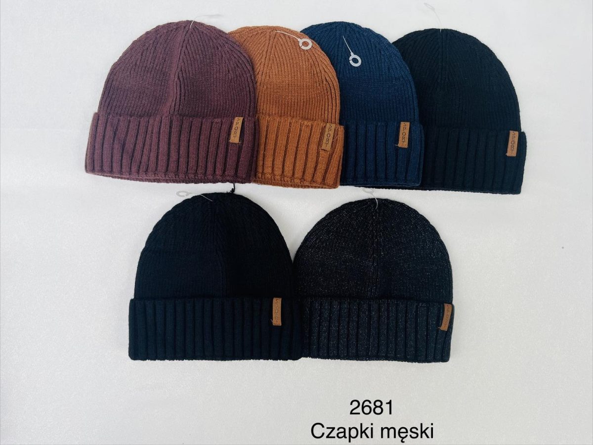 Czapki Męskie_ paczka 12szt _mix kolor 3280654