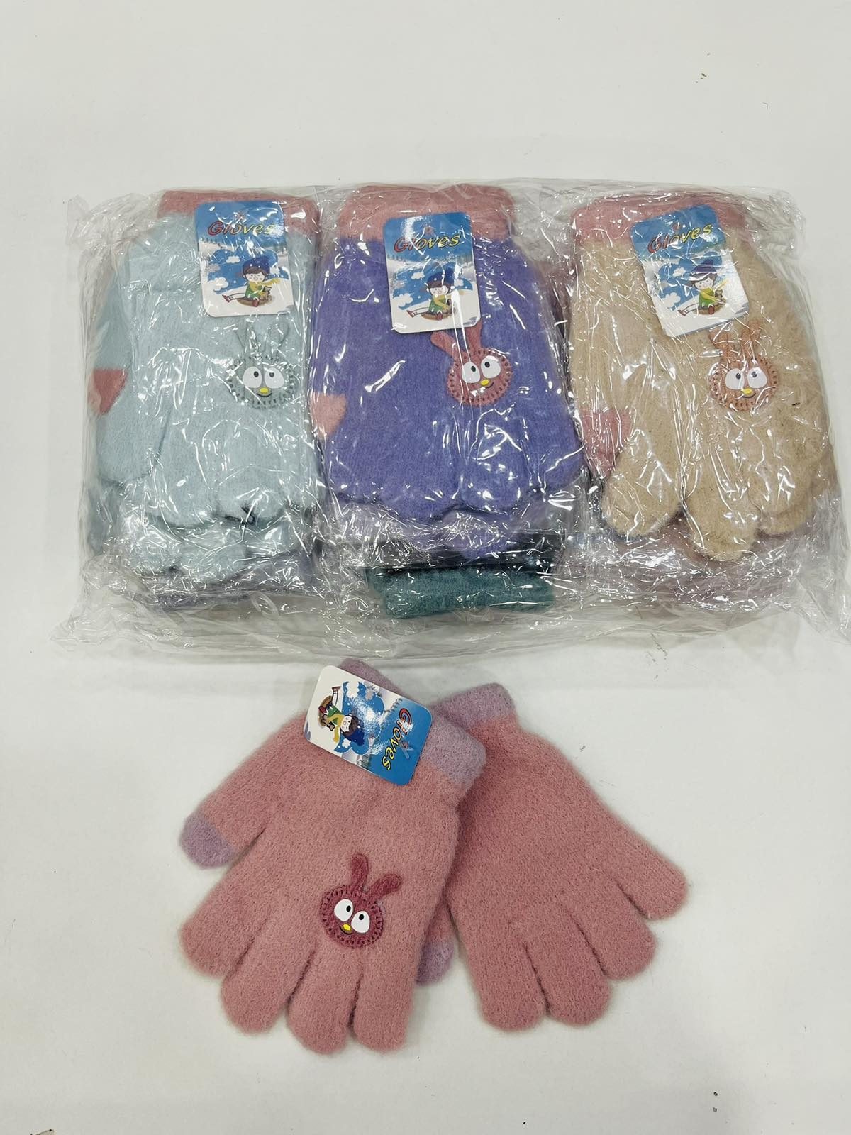 Rękawiczki Dziecięce_ paczka 12parę _mix kolor 3280672