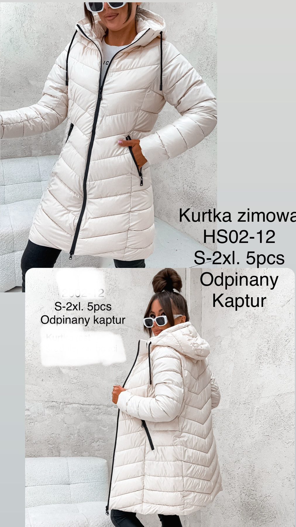 Kurtki Damskie _size s-2xl_paczka 5szt_1kolor 2364555