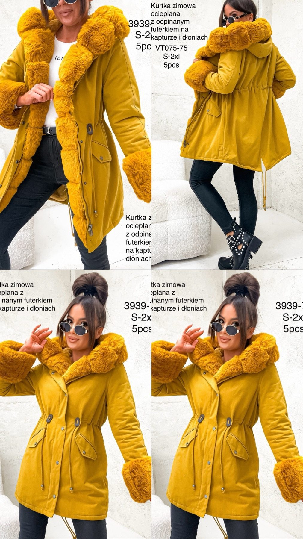 Kurtki Damskie _size s-2xl_paczka 5szt_1kolor 2364562