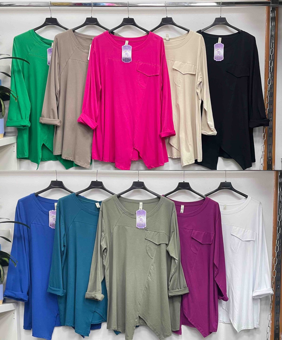 Bluzki Damskie wloskie_size uni_paczka 6szt_mix kolor 2364759