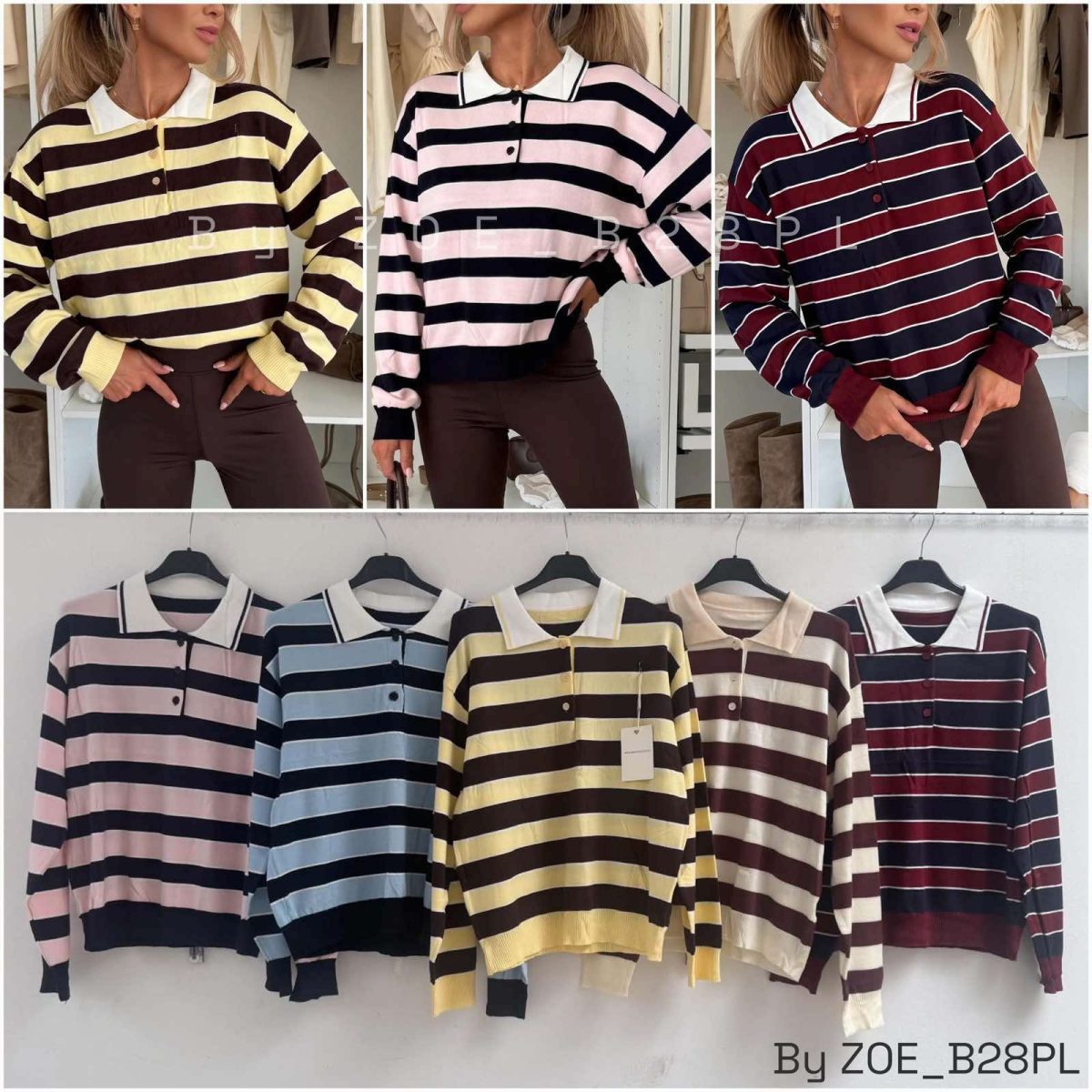 Swetry damskie POLSKA _ Size uni_paczka 8szt_mix kolor 6102740