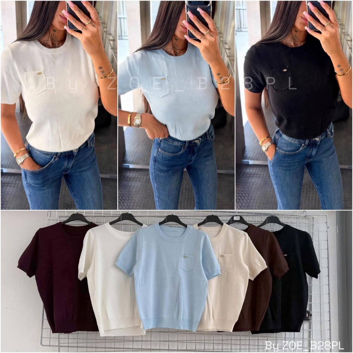 Swetry damskie POLSKA _ Size uni_paczka 6szt_mix kolor 6102757