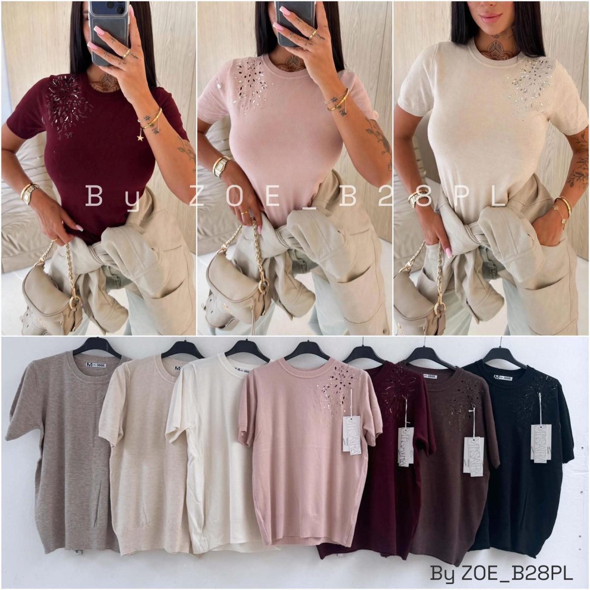 Swetry damskie POLSKA _ Size uni_paczka 6szt_mix kolor 6102761