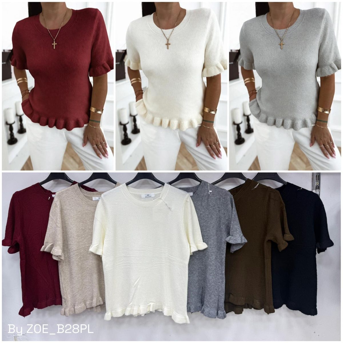 Swetry damskie POLSKA _ Size uni_paczka 6szt_mix kolor 6102770