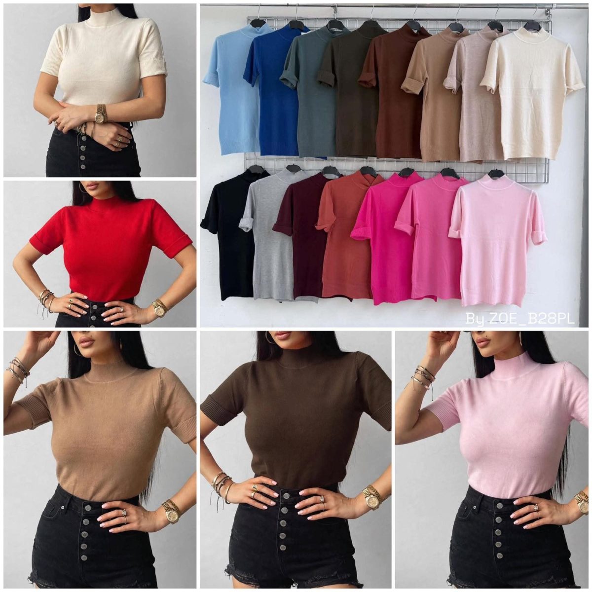 Swetry damskie POLSKA _ Size uni_paczka 6szt_mix kolor 6102779