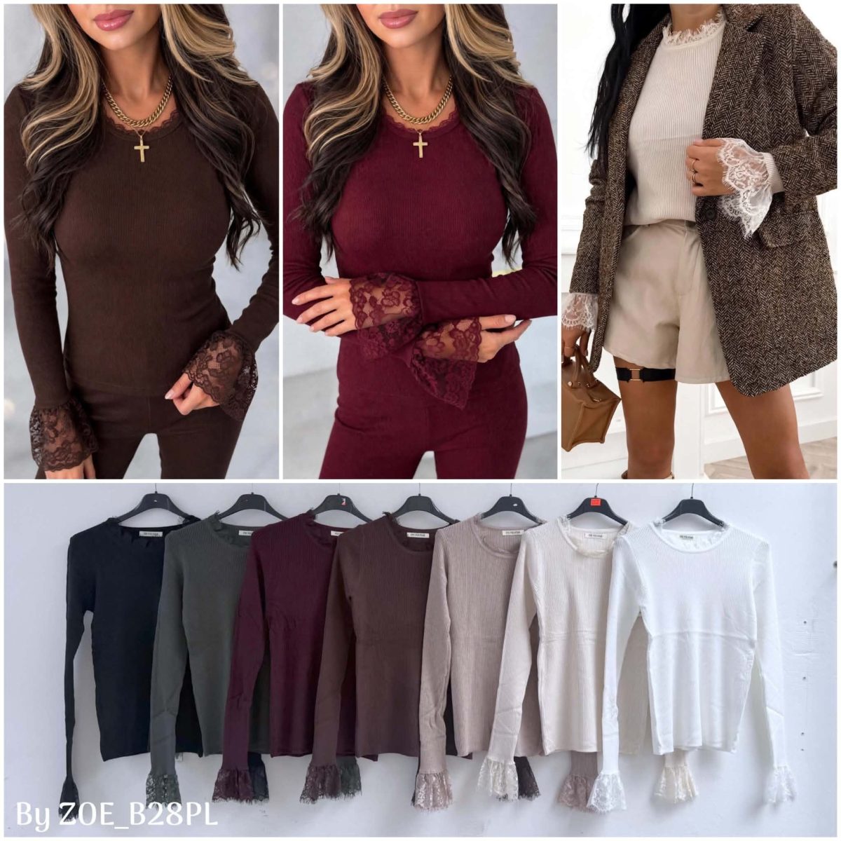 Swetry damskie POLSKA _ Size uni_paczka 6szt_mix kolor 6891928