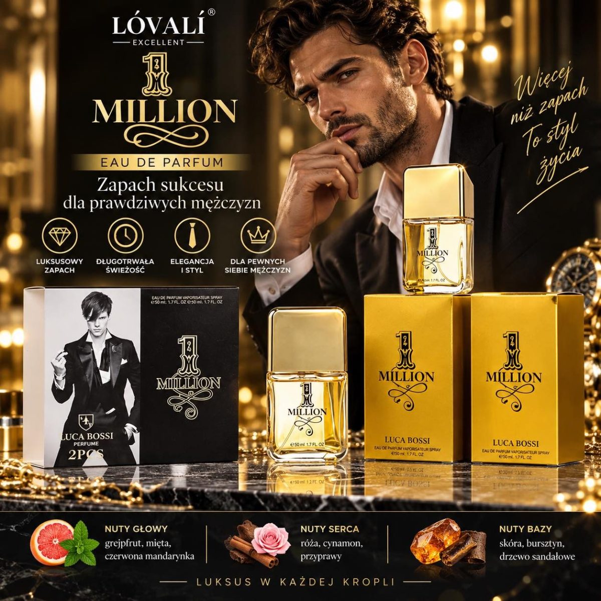 Zestaw Perfumy 2*50 Paczka 12szt 6892138