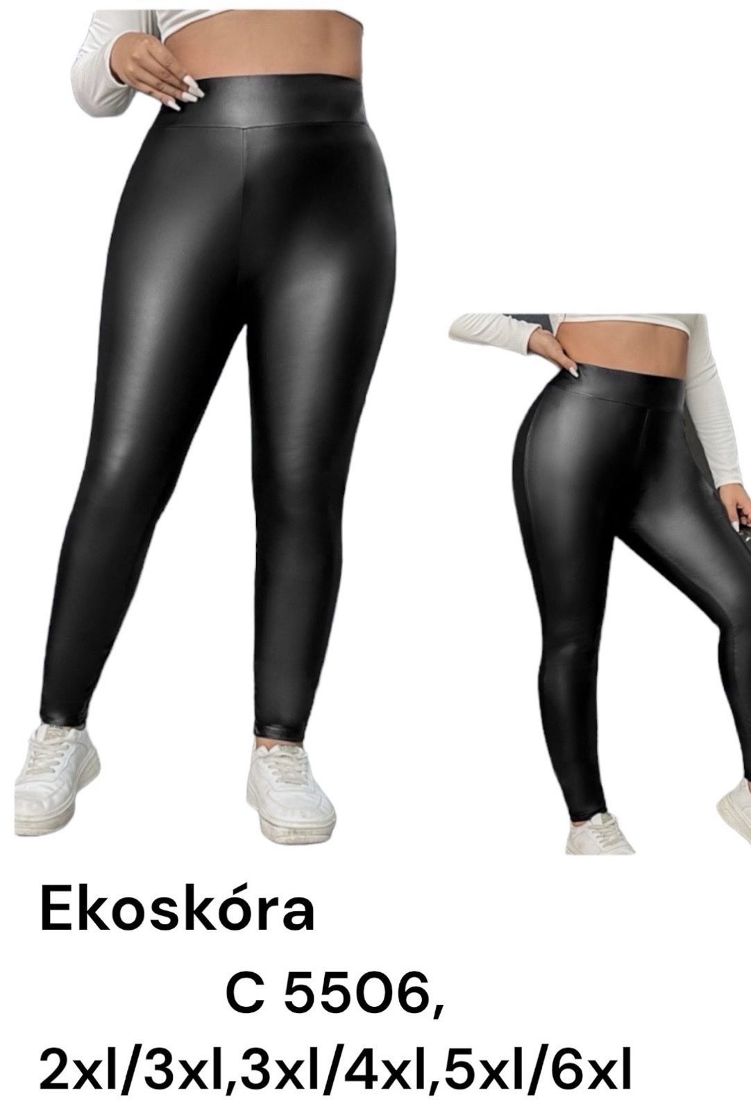 Legginsy skórzane DAMSKA _size 2-6xl_paczka 12 szt_1kolor 8989145