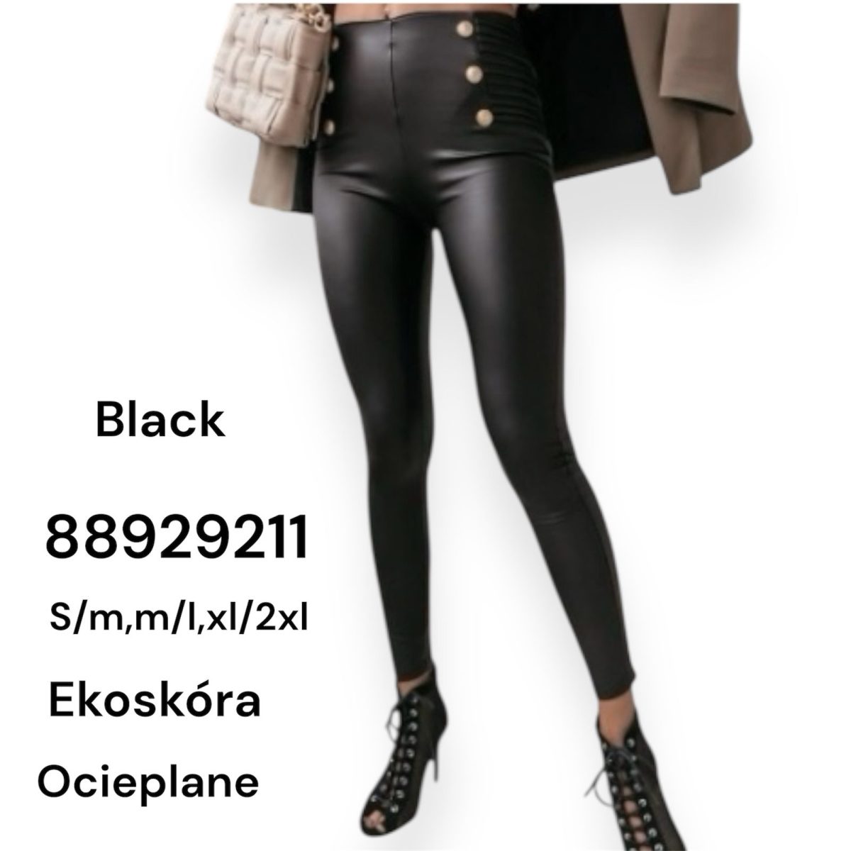 Legginsy skórzane DAMSKA _size s-2xl_paczka 12 szt_1kolor 8989150