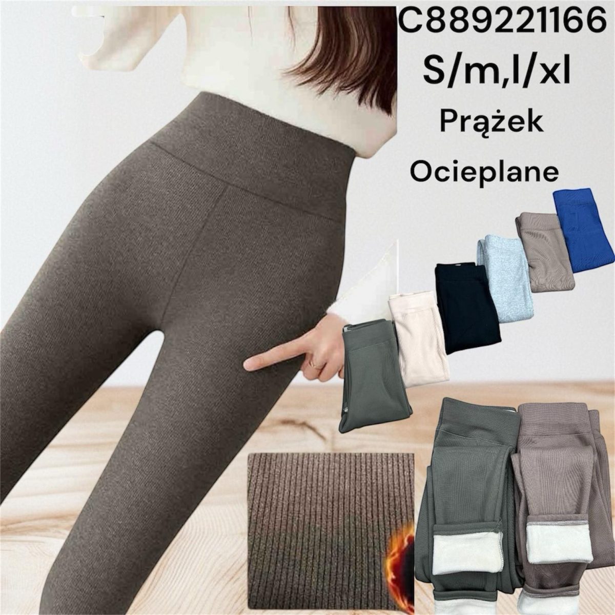 Legginsy/Getry DAMSKA _size s-xl_paczka 12 szt_mixkolor 8989151