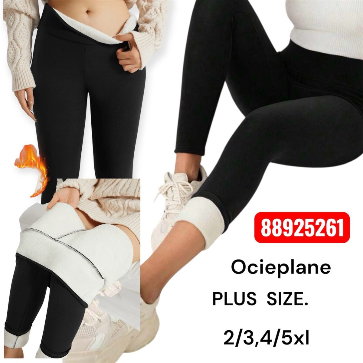 Legginsy/Getry DAMSKA _size 2-5xl_paczka 12 szt_1kolor 8989154