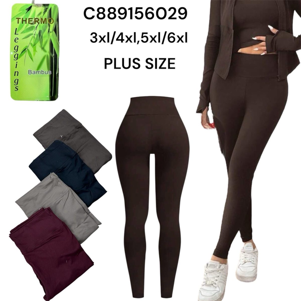 Legginsy/Getry DAMSKA _size 3-6xl_paczka 12 szt_mixkolor 8989156