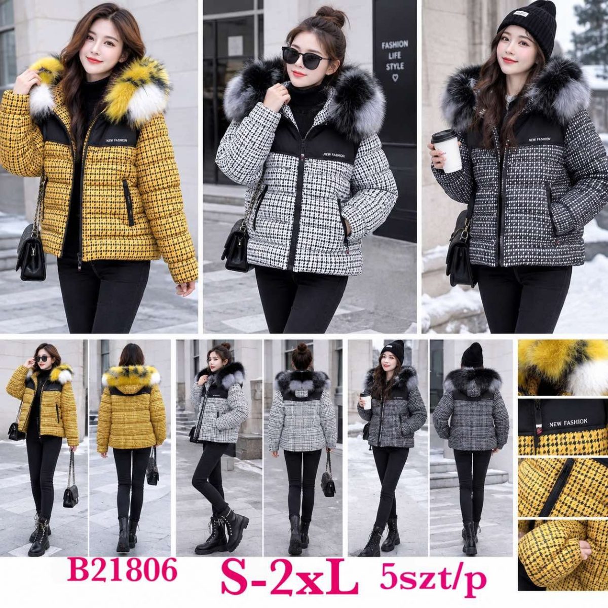 Kurtki Damskie _size s-2xl_paczka 5szt_1kolor 8989175