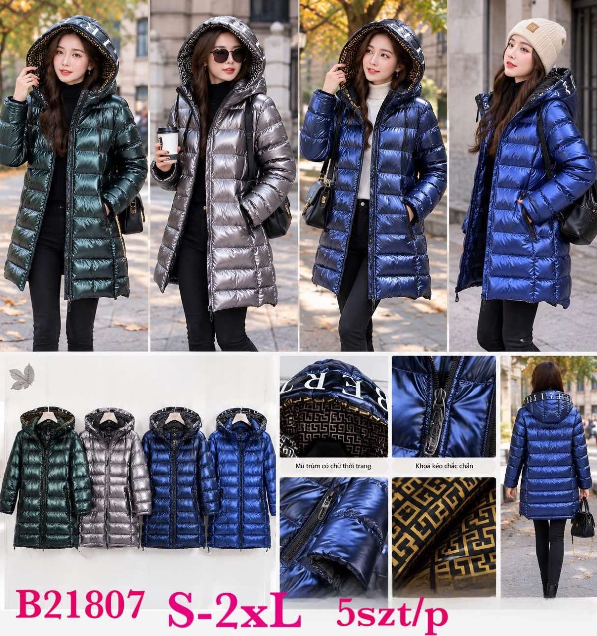 Kurtki Damskie _size s-2xl_paczka 5szt_1kolor 8989176