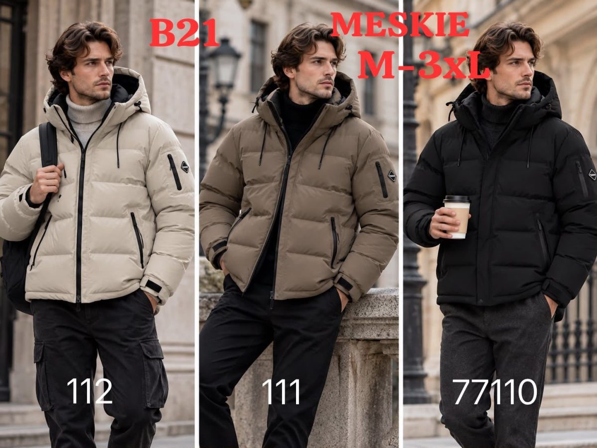Kurtki MĘSKA _size m-3xl_paczka 5szt_1kolor 8989278